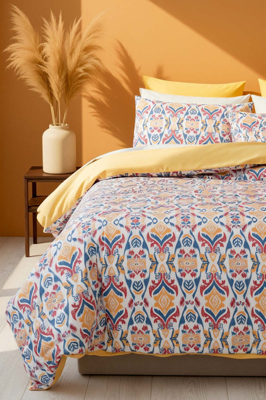 Nivolia Polycotton Double Size Duvet Cover Set, Zipper, 200×215 cm, 3-Piece
