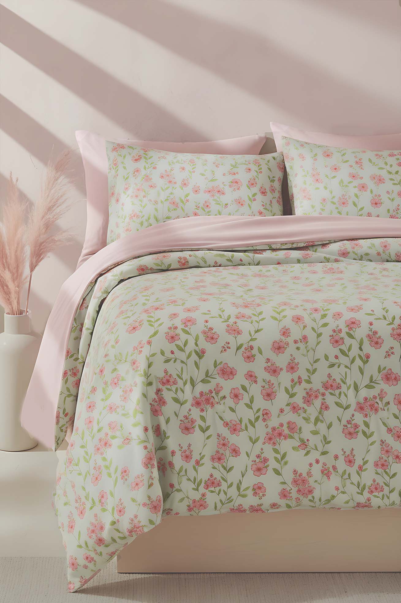 Sara Polycotton Double Size Duvet Cover Set, Zipper, 200×215 cm, 3-Piece