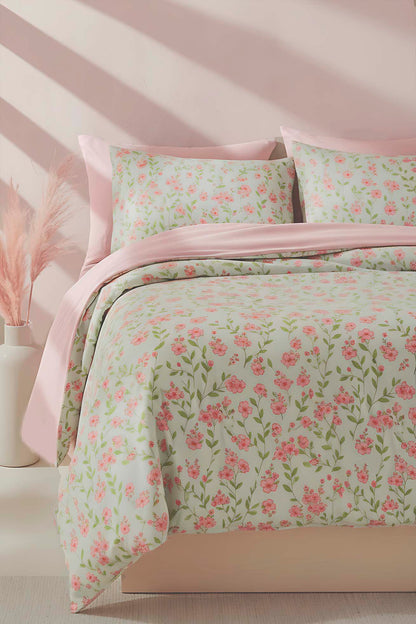 Sara Polycotton Double Size Duvet Cover Set, Zipper, 200×215 cm, 3-Piece