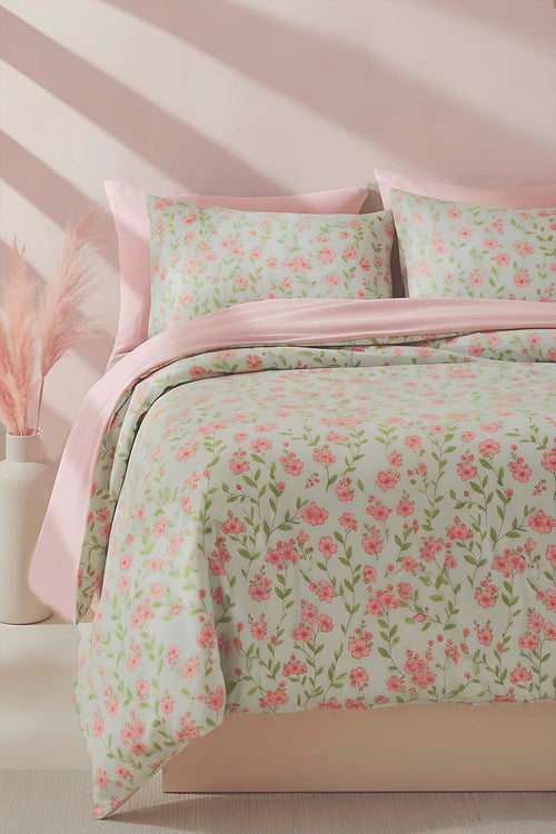Sara Polycotton Double Size Duvet Cover Set, Zipper, 200×215 cm, 3-Piece