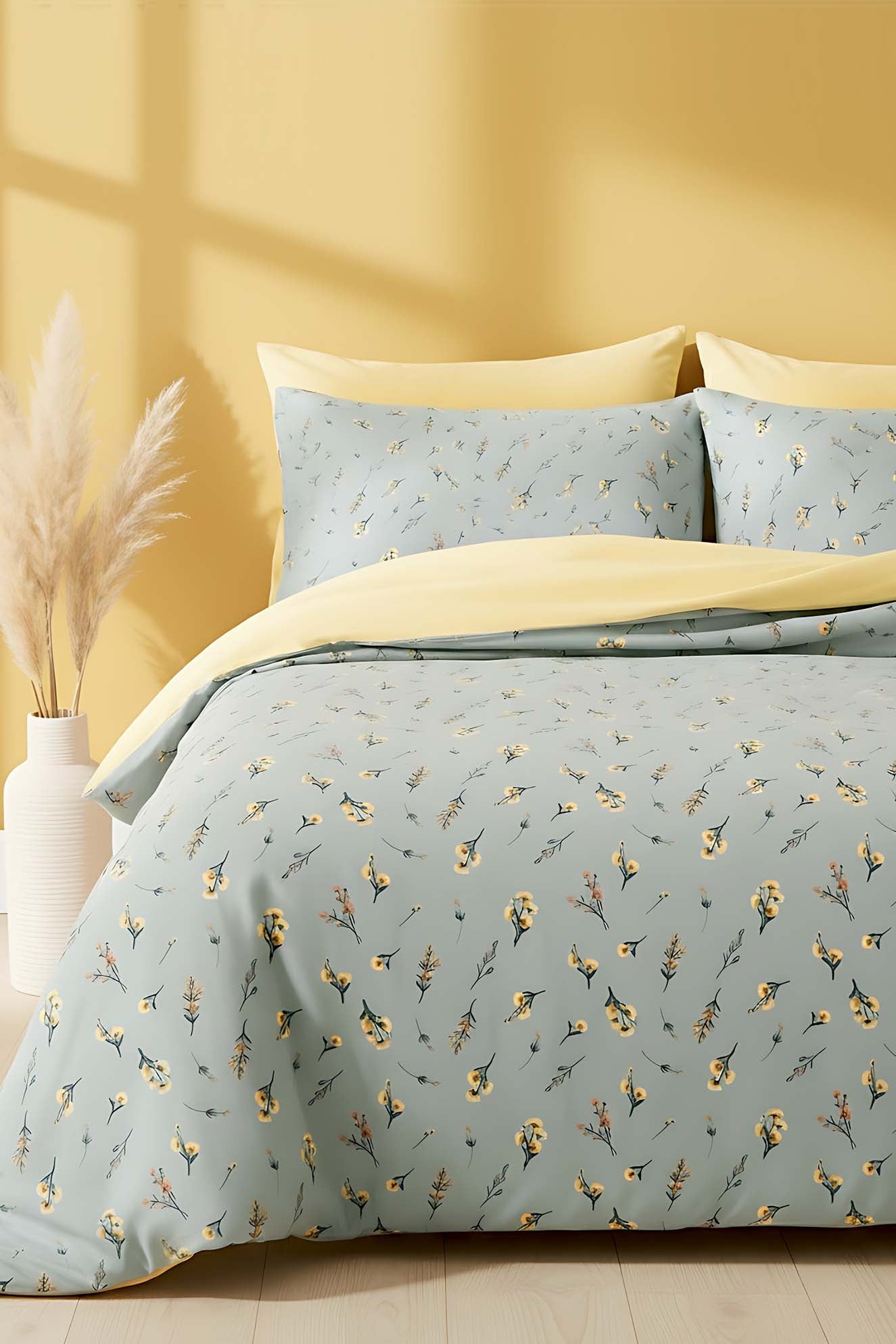 Sabrina Polycotton Double Size Duvet Cover Set, Zipper, 200×215 cm, 3-Piece