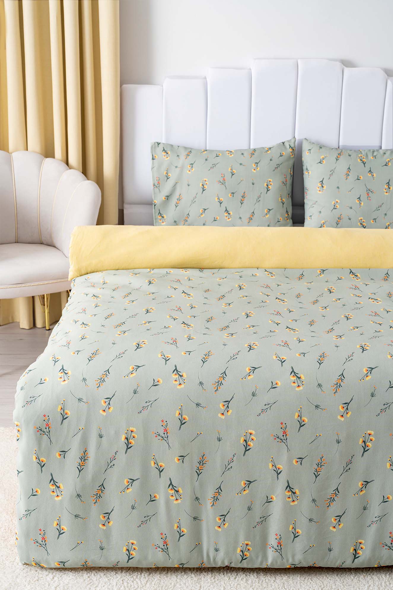 Sabrina Polycotton Double Size Duvet Cover Set, Zipper, 200×215 cm, 3-Piece