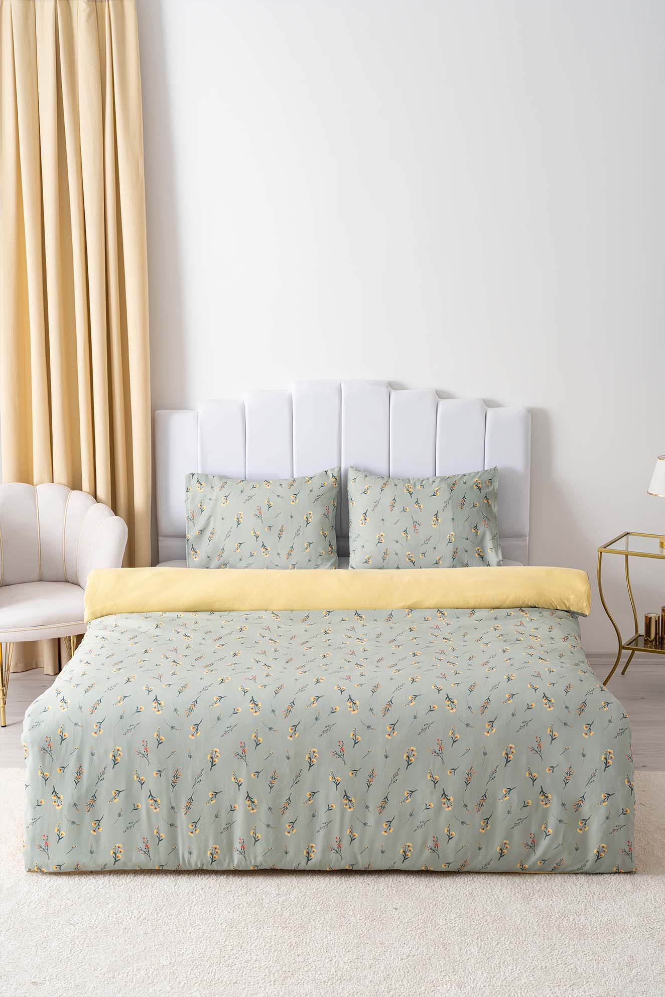 Sabrina Polycotton Double Size Duvet Cover Set, Zipper, 200×215 cm, 3-Piece