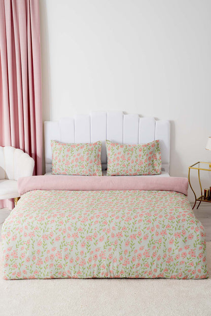 Sara Polycotton Double Size Duvet Cover Set, Zipper, 200×215 cm, 3-Piece