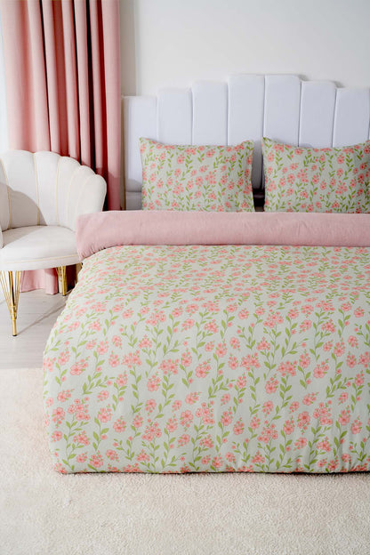 Sara Polycotton Double Size Duvet Cover Set, Zipper, 200×215 cm, 3-Piece